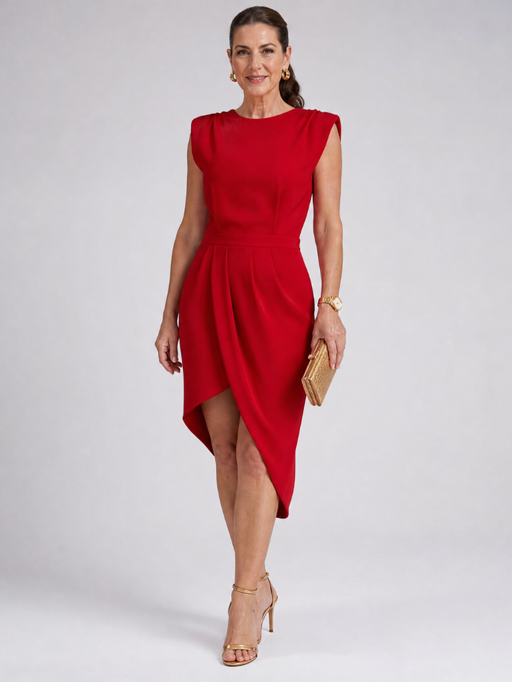 Vekel | Robe Maxi à Encolure Carrée en Satin