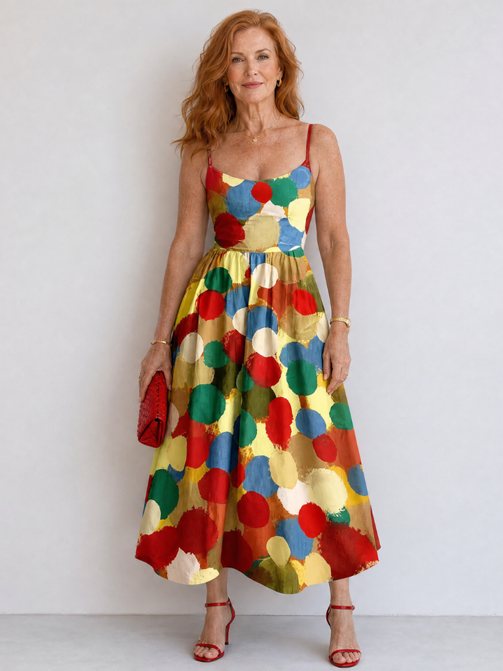 Xandria | Robe Midi à Imprimé Pois