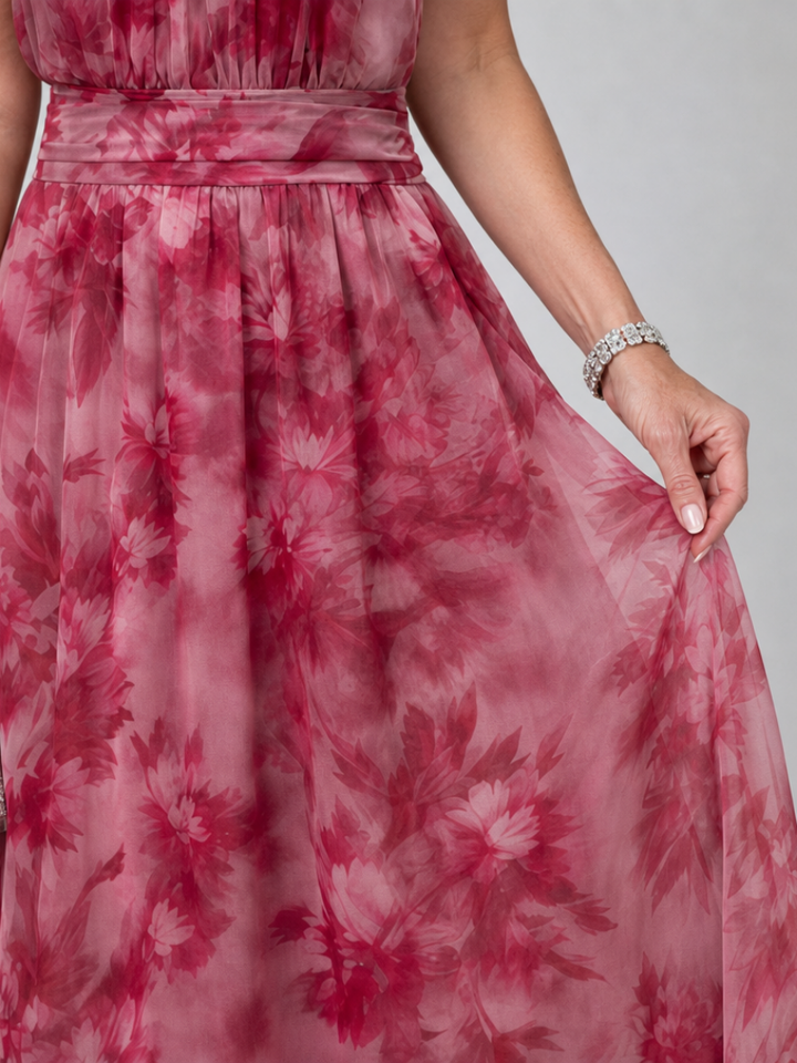 Avien | Robe Midi à Col Halter Doux