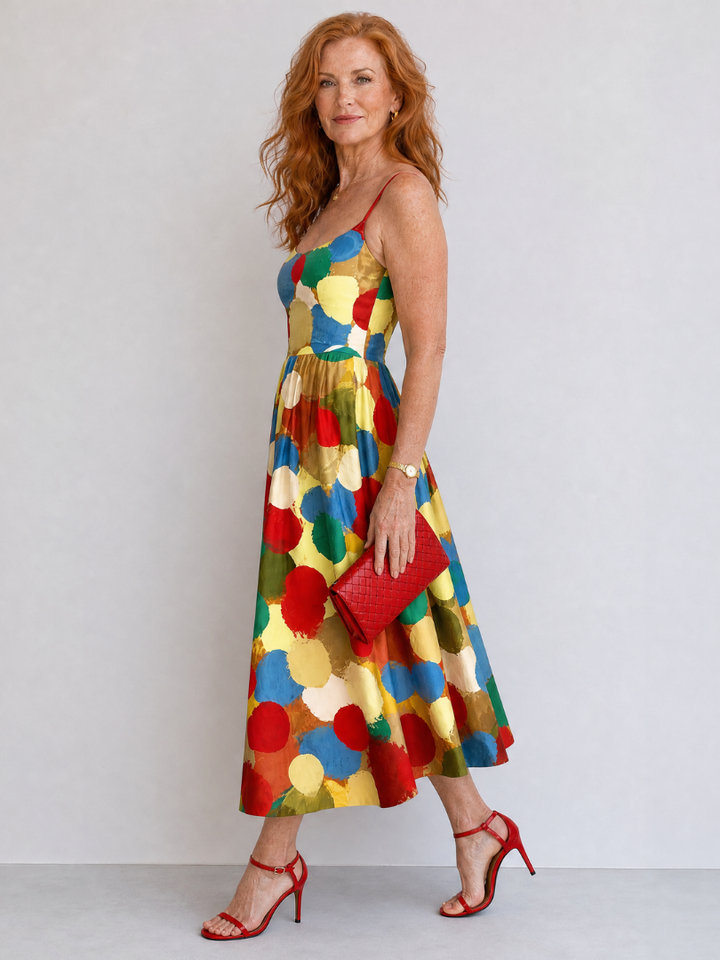 Xandria | Robe Midi à Imprimé Pois