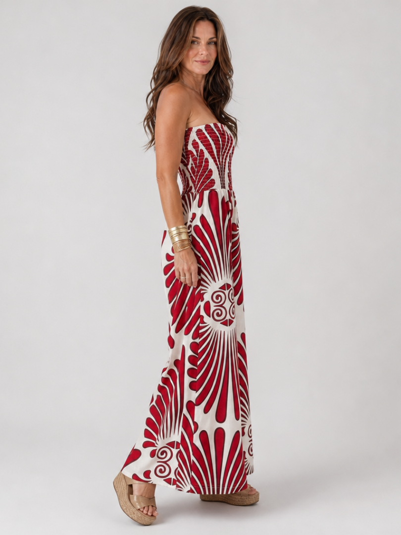 Auvelle | Robe Maxi Silhouette Flottante Sans Bretelles