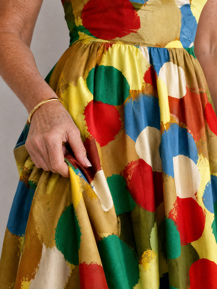 Xandria | Robe Midi à Imprimé Pois