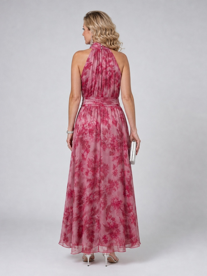 Avien | Robe Midi à Col Halter Doux