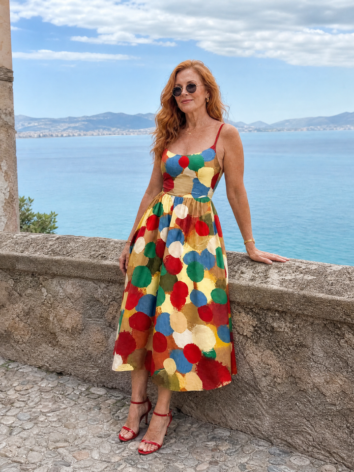Xandria | Robe Midi à Imprimé Pois